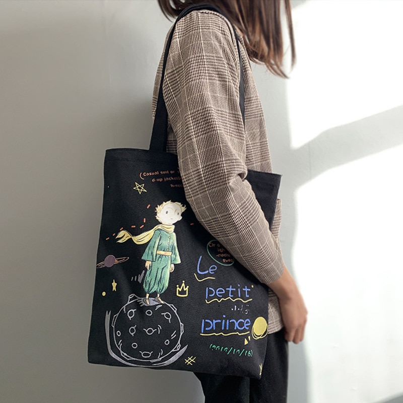 Femmes toile sac à main étudiants tissu Shopping livre sac Eco pliable femme épaule fourre-tout sacs filles décontracté plage téléphone portable sac