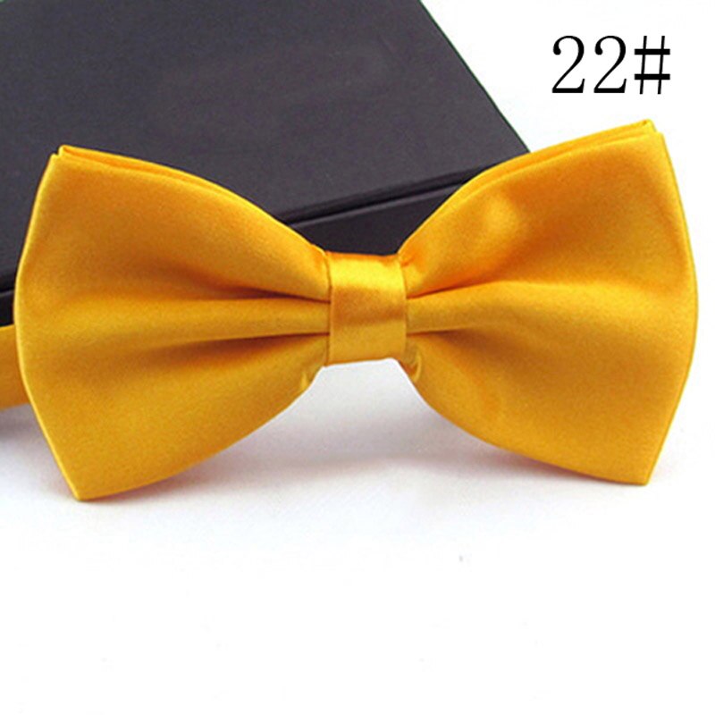 Chemise avec nœud papillon pour homme, vêtement formel, Business, mariage,: a22 Golden Yellow