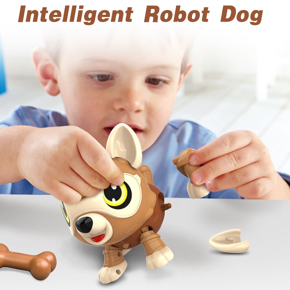 Robot electrónico inteligente con Control de voz/táctil para niños, cachorro interactivo, educativo inteligente, 1 Perro Robot