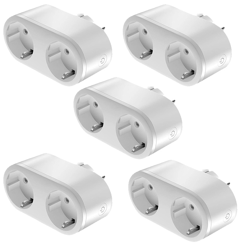 WiFi Smart Plug Outlet 2 in 1 Tuya Remote Control Electrical Socket Home Appliances Works with Alexa Google Home No Hub Required