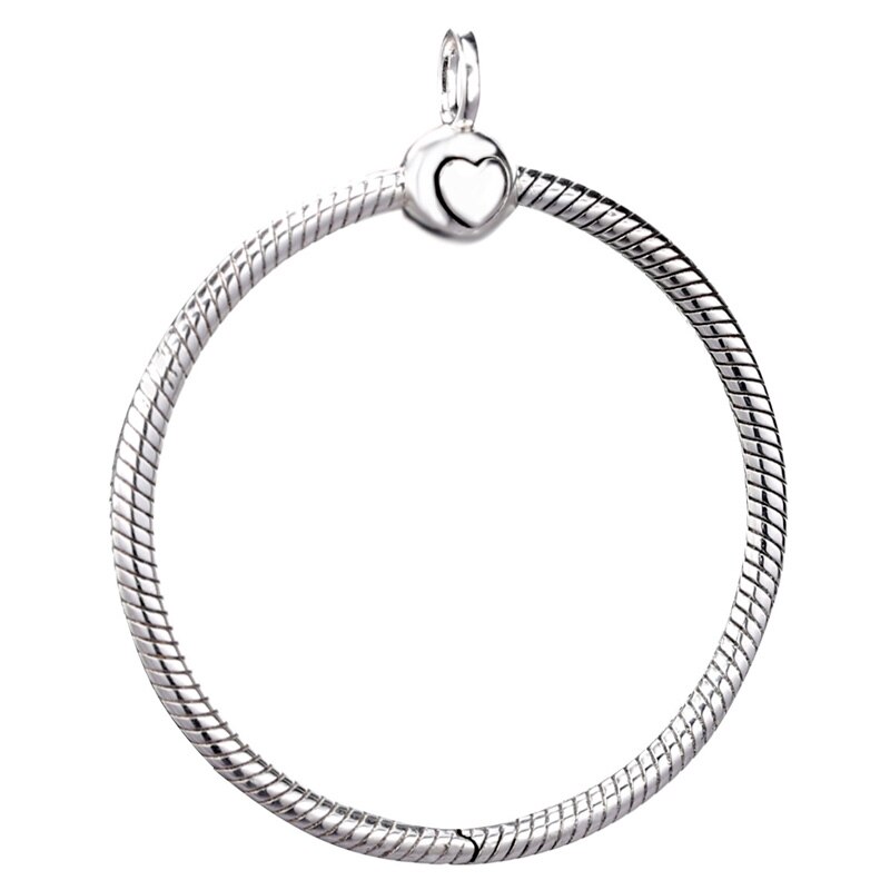 Rosaguld & sølv lille medium & stor o halskæde vedhæng fit armbånd 925 sterling sølv perle charme diy smykker: 3