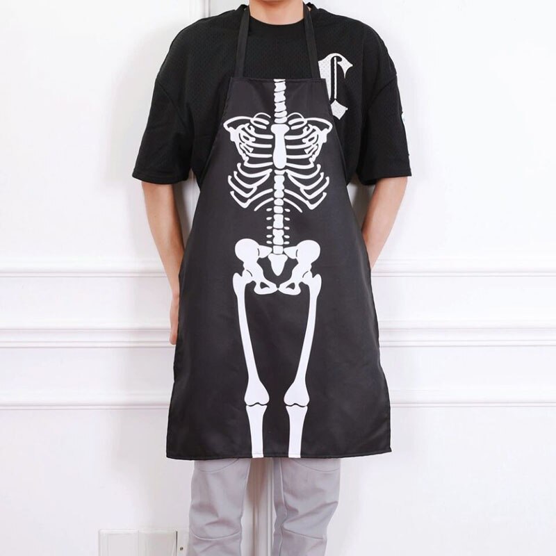 Unisex Terreur Halloween Skelet Bone Print Kostuum Volwassen Mannen Vrouwen Horror Halter Top Zwart
