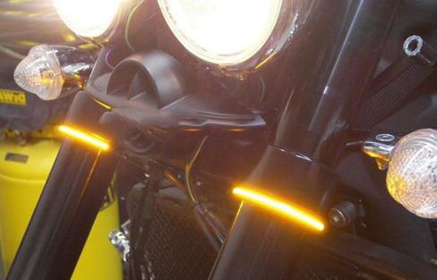 LED DRL/Turn Signal Light Strip For Suzuki GSR GSX-R 600/750 GSXS 1000 HAYABUSA B-KING KATANA For Front/Rear Fork Shock Absorber