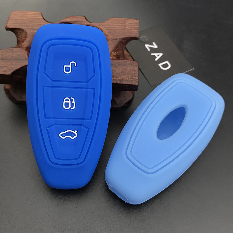 Silicone rubber car key case cover for Ford Focus 3 MK3 ST RS Ecosport Kuga fiesta Fiesta Focus Mondeo3 Buttons smart key