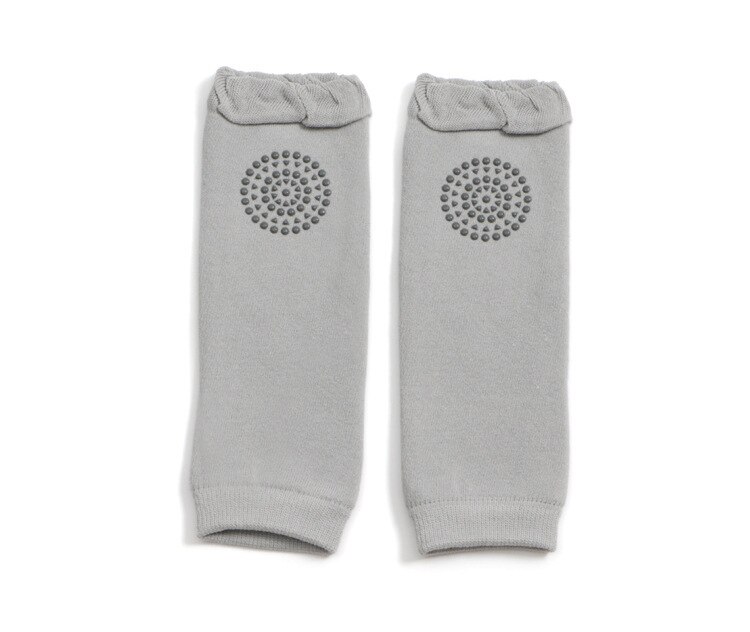 1 paar Weiche Baumwolle Baby Bein Wärmer Jungen Anti-Slip Kind Knie Pad Warme Handtuch Baby Mädchen Sock Infant sicherheit Krabbeln Elbow Protector: Grey