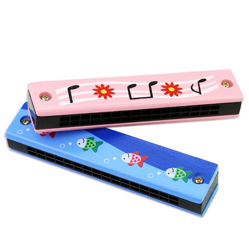 4 Harmonicas Enfant 16 Trous - Dessins Animés Colorés, Pour Débutants, école, Cadeau, Musique D'éveil