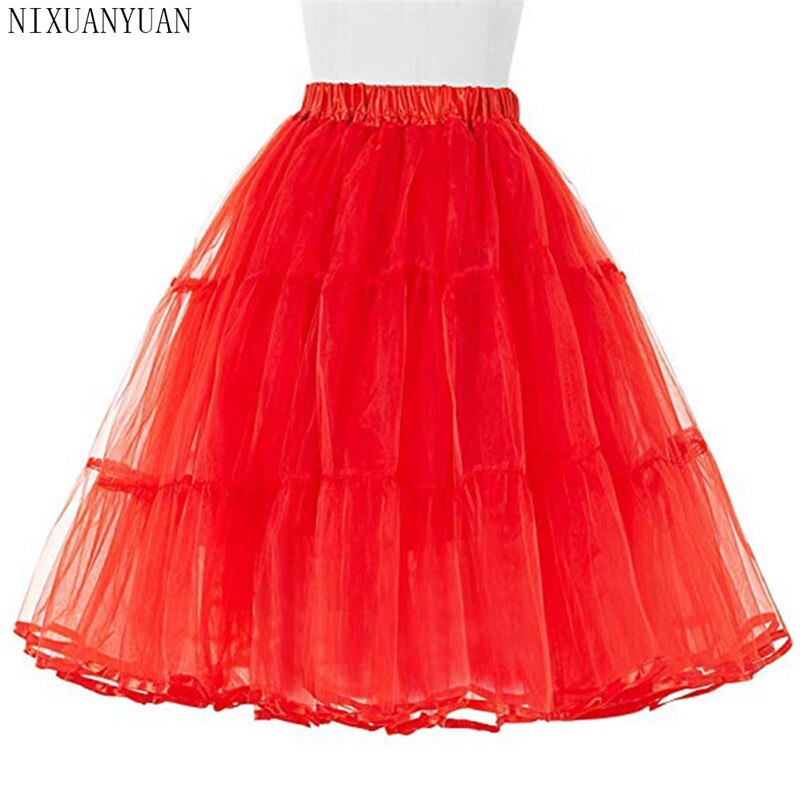 Tulle Crinoline Vintage Petticoat Wedding Dress Underskirt Rockabilly Tutu Fluffy Adult Short Organza Petticoats