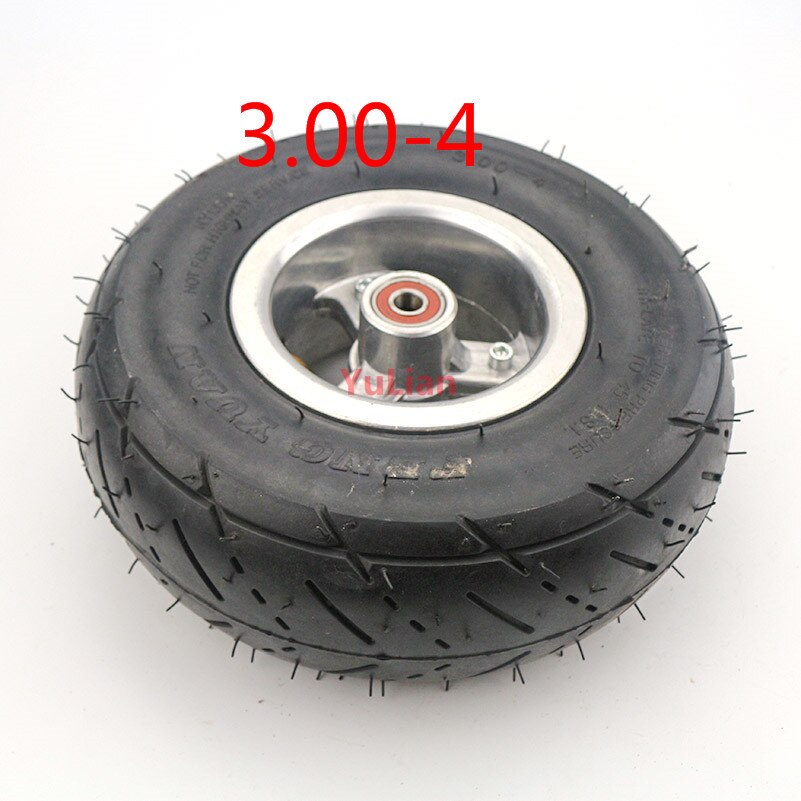 10 inch tyre and inner tube +4 inch alloy rims hub 3.00-4 tire wheel for electric scooter Gas scooter bike motorcy