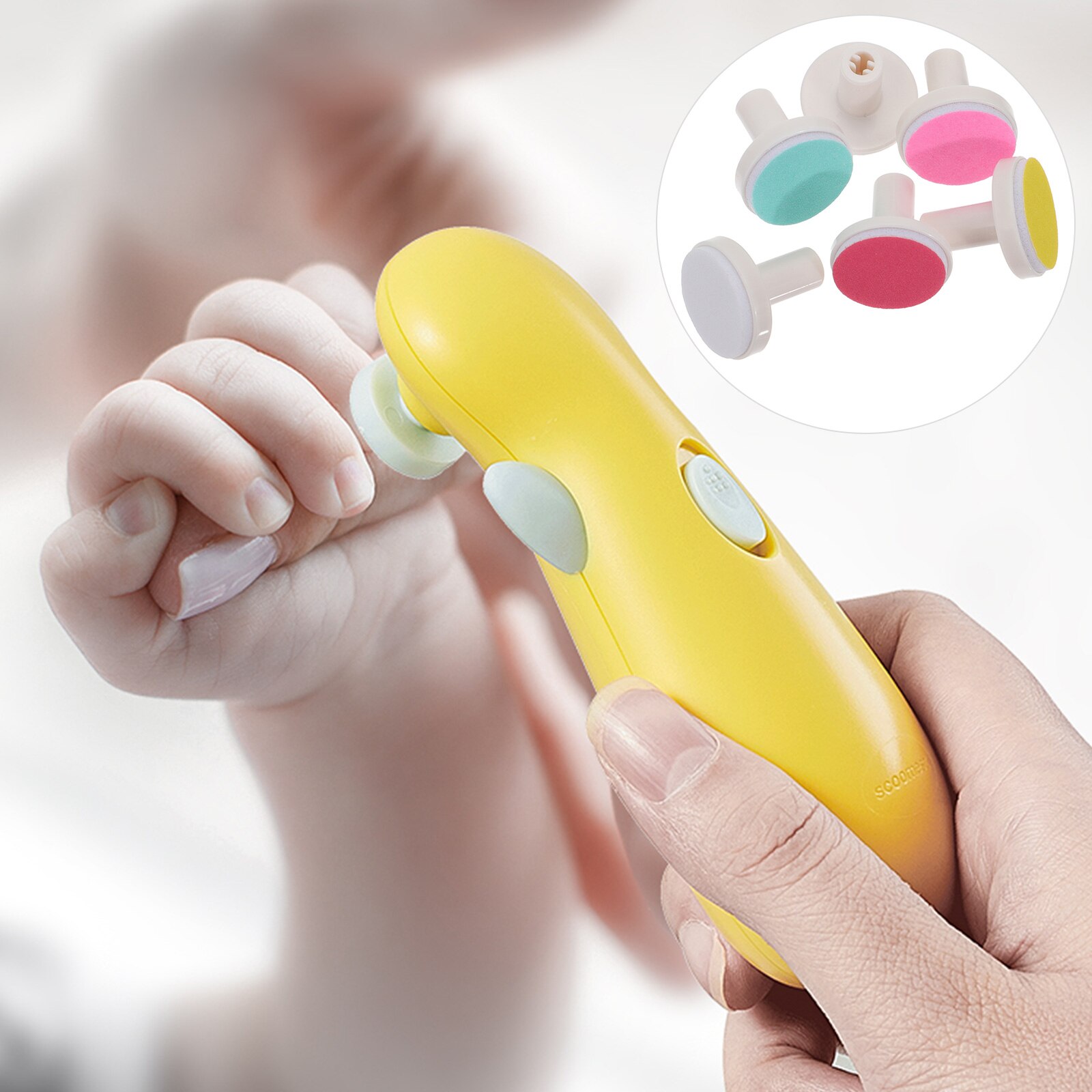 Tampons de lime à ongles électrique, 24 pièces, tampons de remplacement pour tondeuse à ongles électrique pour bébés en bas âge, manucure, polissage, éponge: Default Title