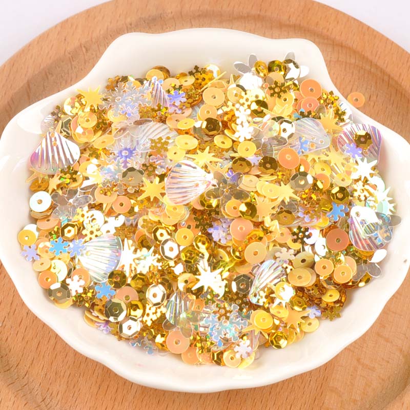 10G Nis Internet Celebrity Kleur Pailletten/Pailetten Naaien Craft Diy Manicure Plakboek Technologie C2676: 5 Gold