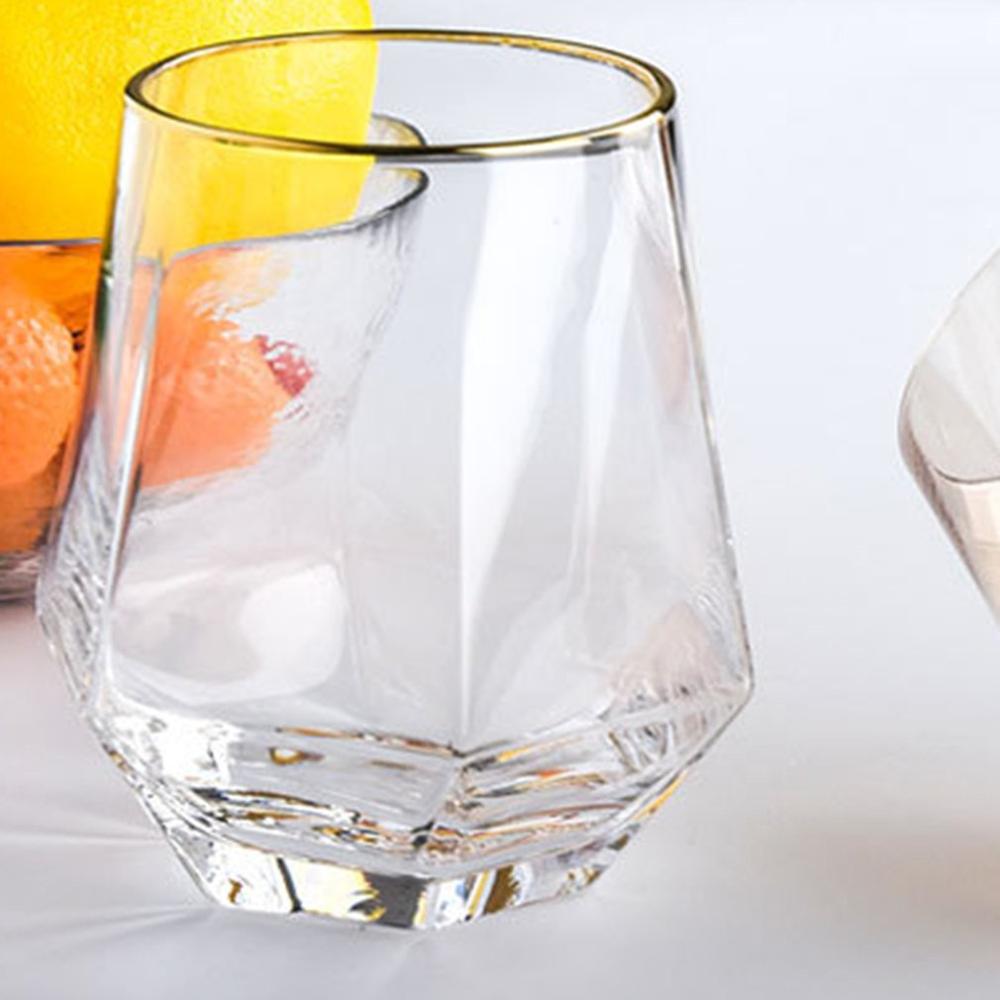 Phnom penh diamant färgglada glas bar sexkantig kristall whisky sprit glas juice kopp vin set