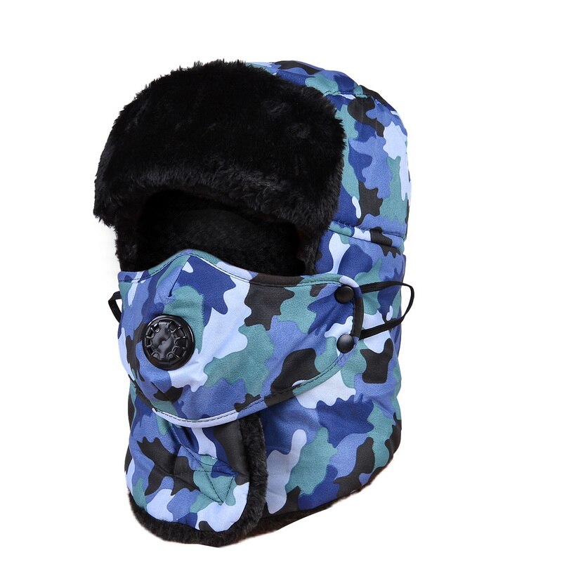 Efterår og vinter camouflage varm lei feng hat mænd og kvinder vindtæt koldt ørebeskyttere udendørs vild ridning vindtæt hat: 2