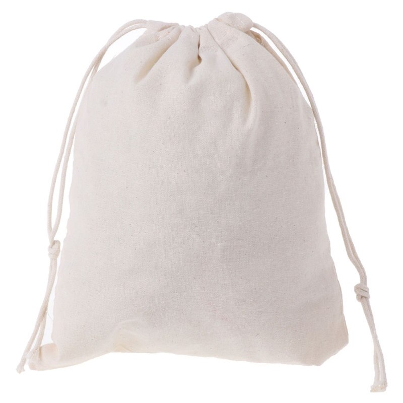 Natuurlijke katoenen trekkoordtas, opbergzak, wasgoed, kledingafwerking, trekkoordtassen, handtas: M