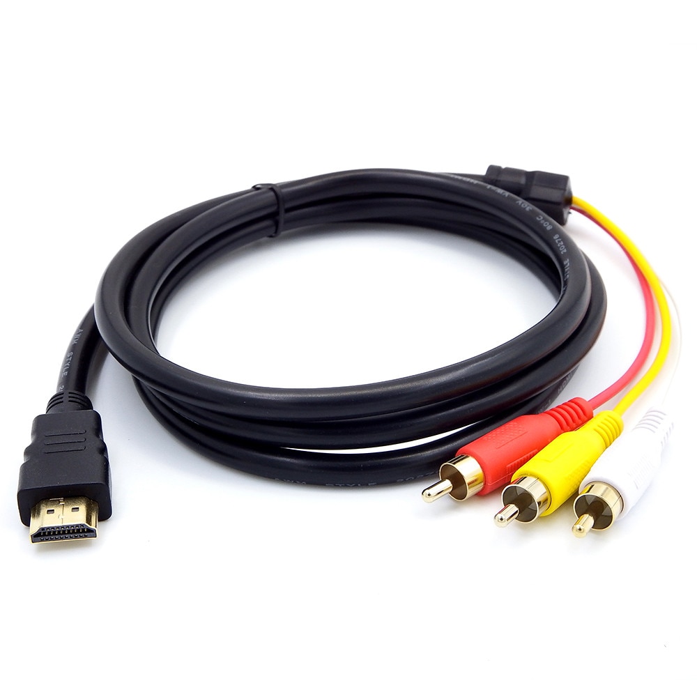 Hdmi Naar Rca Kabel Hdmi Male Naar 3RCA Av Composiet Male M/M Connector Adapter Cable Cord Zender O7