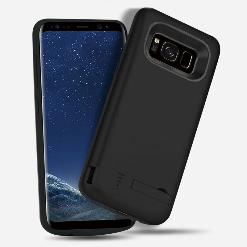 S8 S9 Batterie étui pour samsung Galaxy S8 S9 Plus 6500 Mah Chargeur de Batterie Externe Portable batterie externe Pack Housse Avec Cale