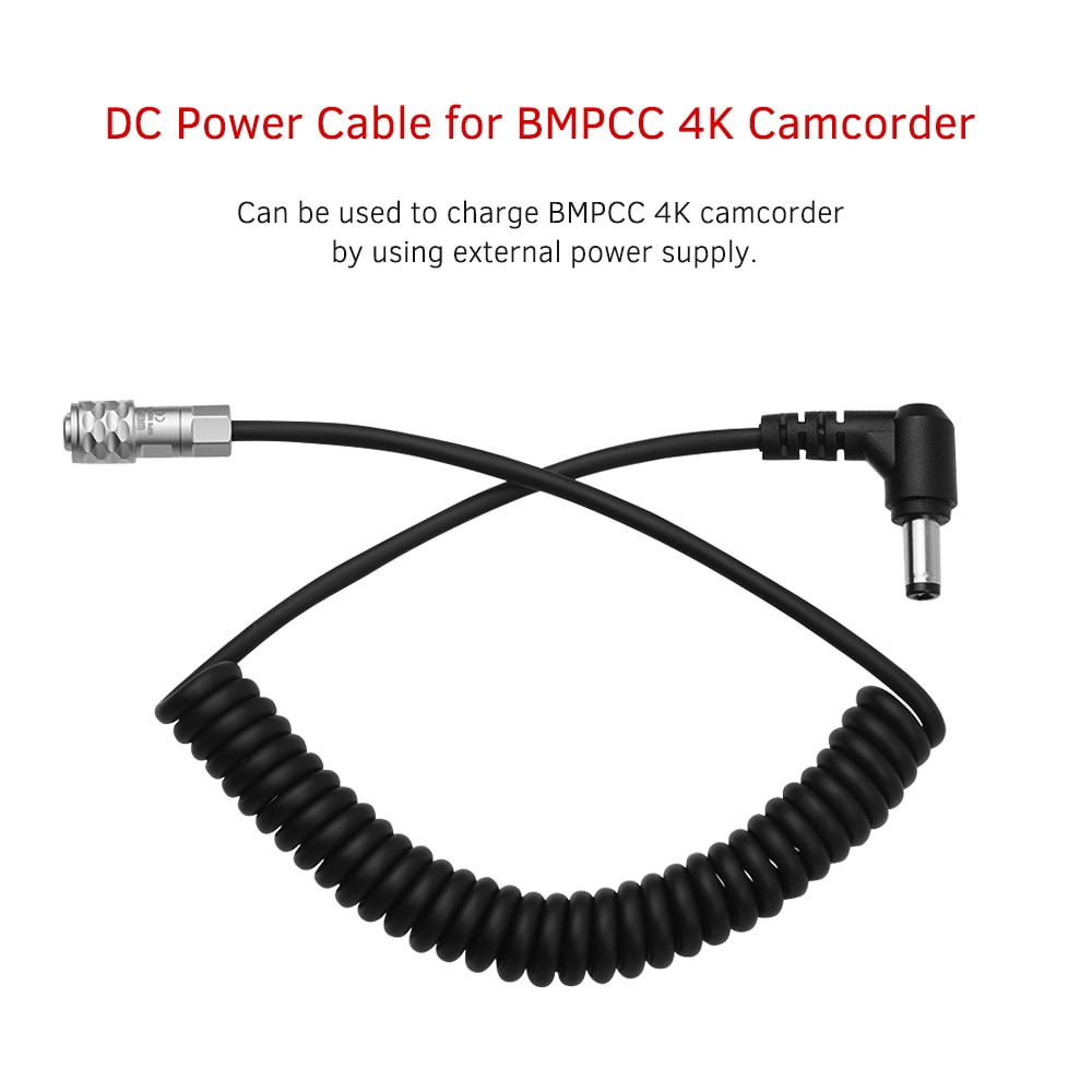 Andoer fotografering blackmagic pocket biokamera 4k ( bmpcc 4k)  videokamera låsning likströmskabel tråd tillbehör