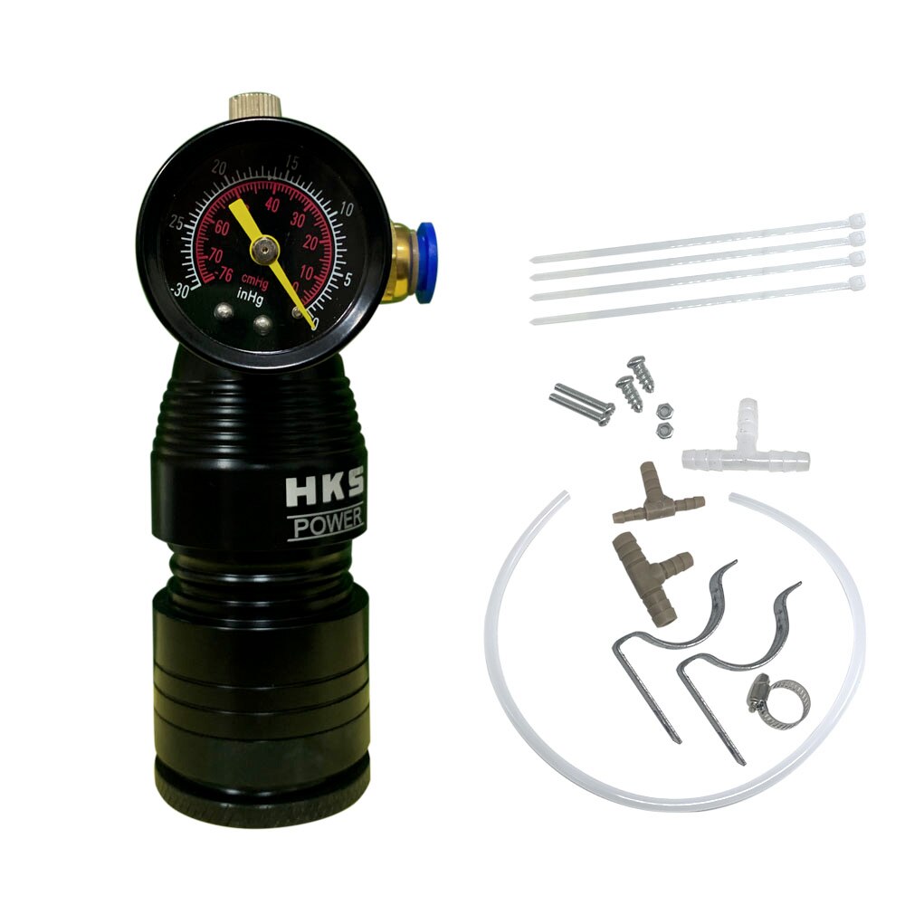 HKS Power Micro Air Kompressor Power Compressor Fuel Saver with Meter: black