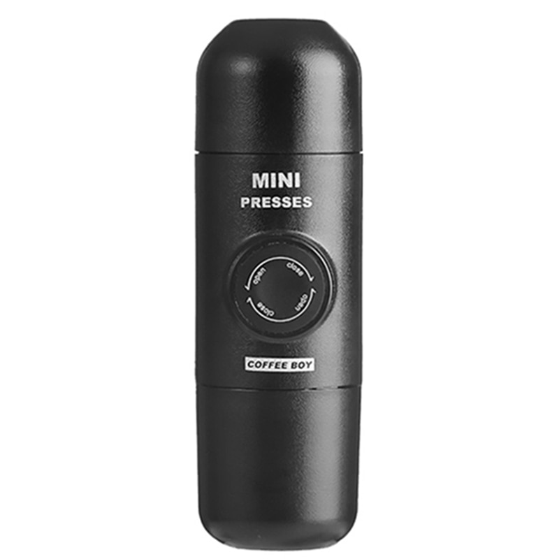 Kaffe pojke bärbar espressomaskin handhållen mini italiensk press mini presso svart