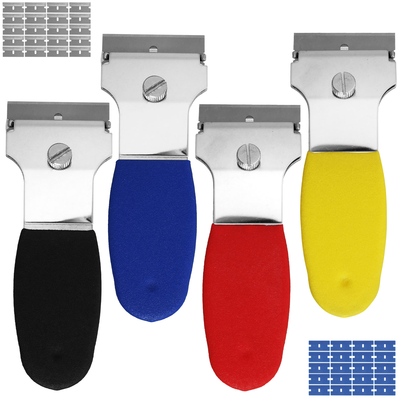 Multiple Razor Blades Scraper Block 4Pcs Razor Blade Scraper Set 4inch Multi-Purpose S... – Grandado