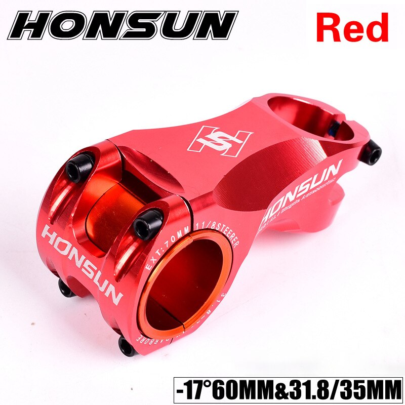 Fahrrad Stengel 31,8-35mm 70mm HONSUN CNC Ultraleicht MTB Rennrad Vorbau 17 Grad Aolly XC MTB lenker Vorbau Fahrrad Zubehör: 02