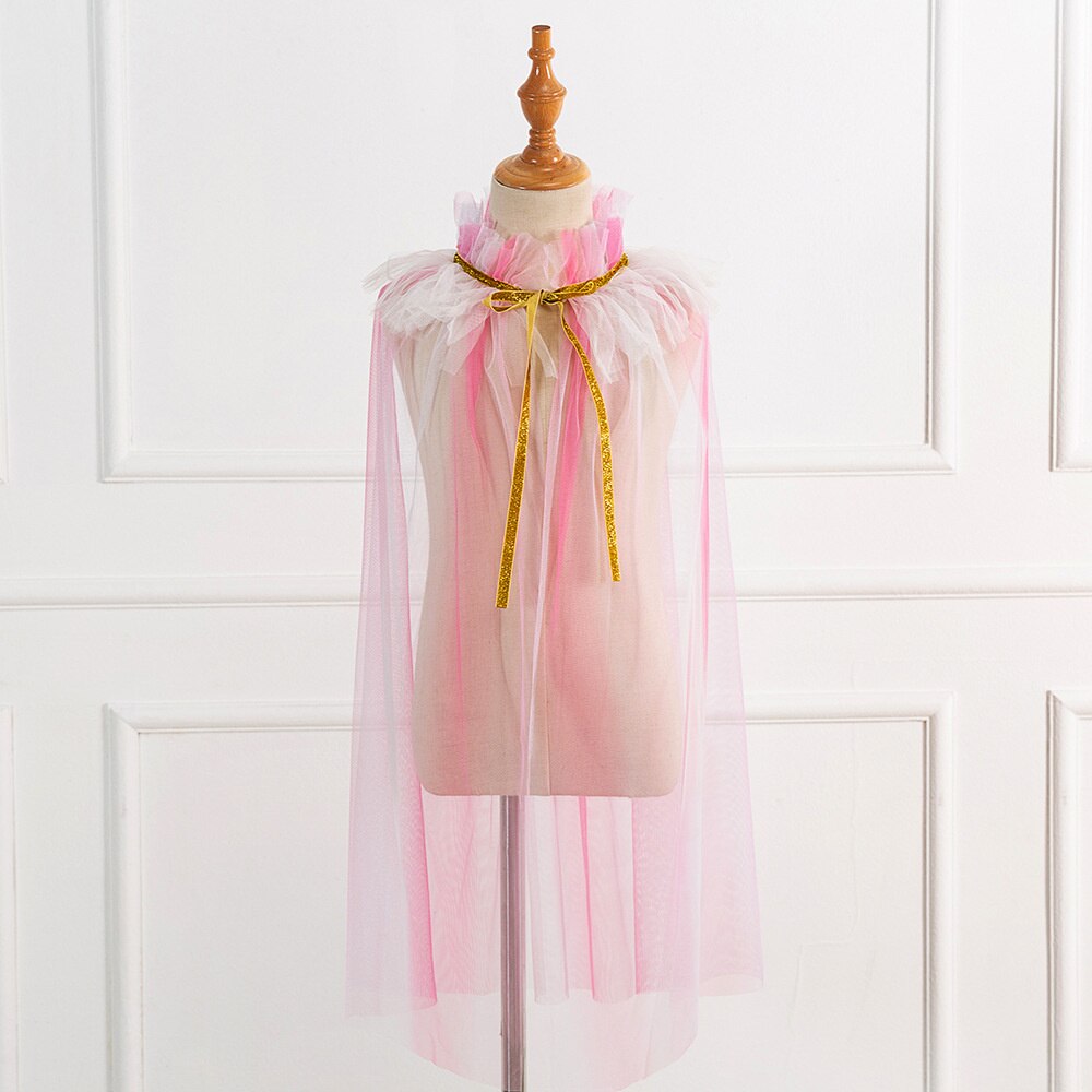 Girls Tutu Cape Girls Halloween Christmas Cloak Beautiful Kids Girls Party Wear Cape Rainbow Star Sequins Capes: G