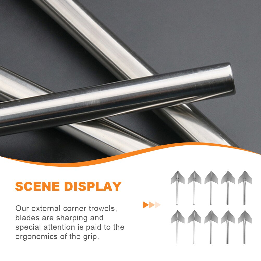10pcs Sheetrock Corner Trowel Drywall Corner Tool Concrete Puttying Trowel