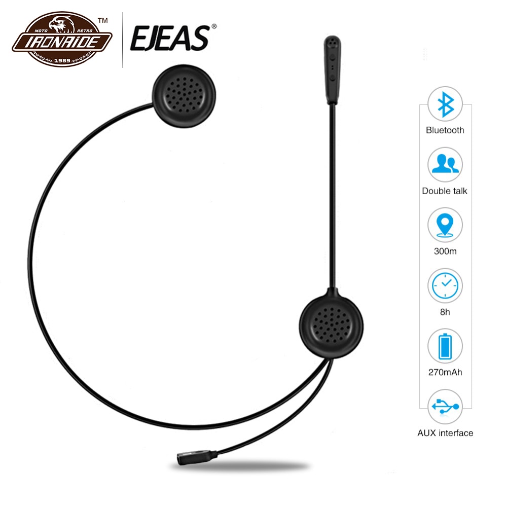 Ejeas intercomunicadores de casco moto hjelm bluetooth headset motorcykel samtaleanlæg 2 ryttere hjelm bluetooth motorcykel headset