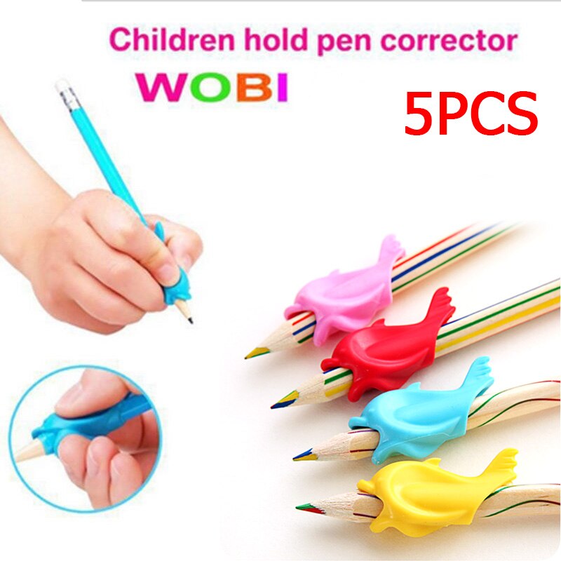 5 uds del Dolphin estilo de pesca por la postura Wobi corrección niños estudiantes lápiz pluma soporte J99Store