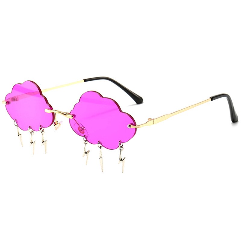Randloze Zonnebril Vrouwen Vintage Wolken Tassel Steampunk Zonnebril Mannen Frameloze Punk Bril Shades UV400 Driver Bril