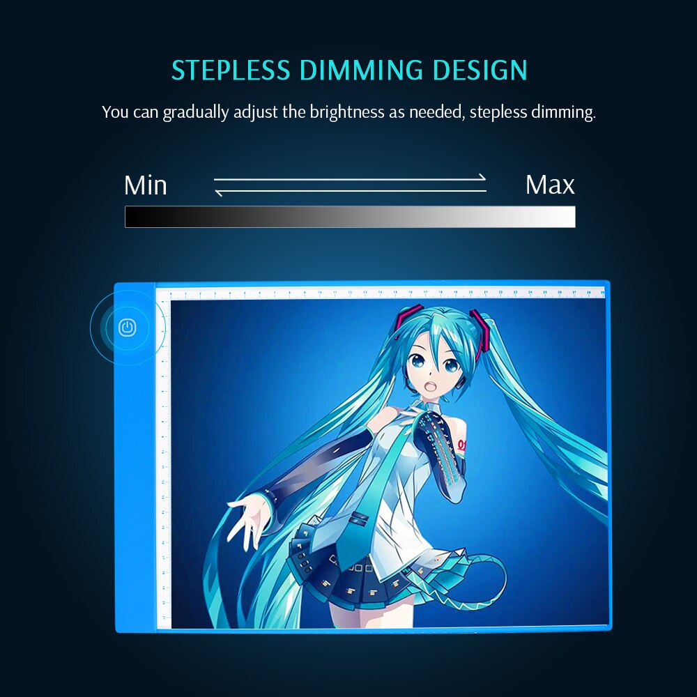 CHIPAL Scale A4 LED Drawing Tablet Digital Graphics Tablets Electronics USB Dimming Light Box Graphic Art Writing Copy Board