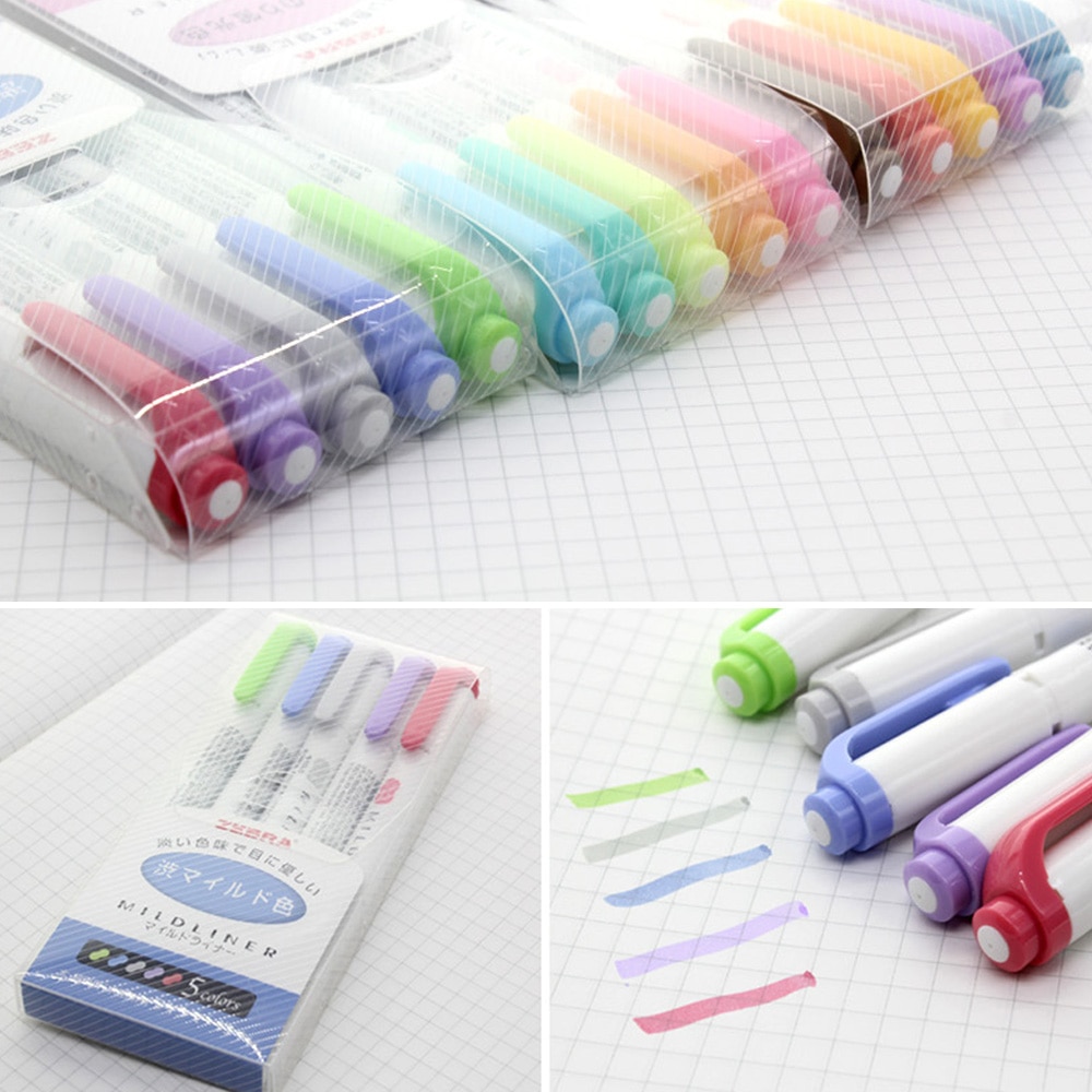 Originele Zebra Mildliner Markeerstift Dual Liner Markeerstift Maker Pen Japanse Milde Liner Markeerstift
