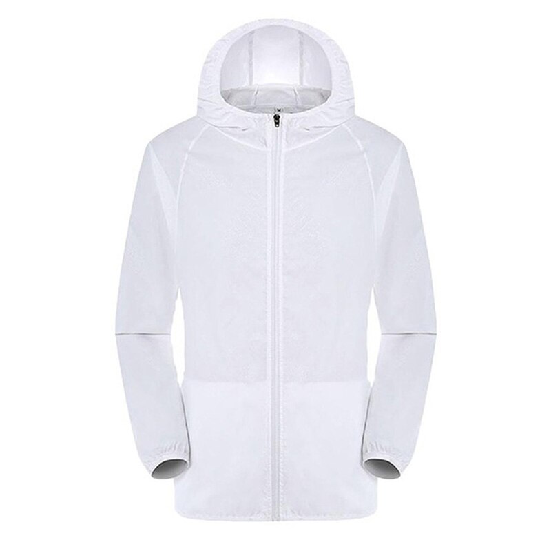 Spring Autumn Sun-Protective Coat Outdoor Hiking Sport Jackets Women Tops Quick-Dry Sports Jacket Women Sun protection Coat: white / XXL