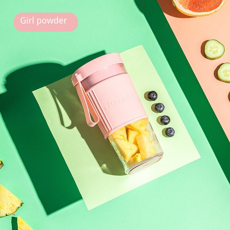 portable blender usb mixer electric juicer machine smoothie blender mini food processor personal blender cup juice blenders: White