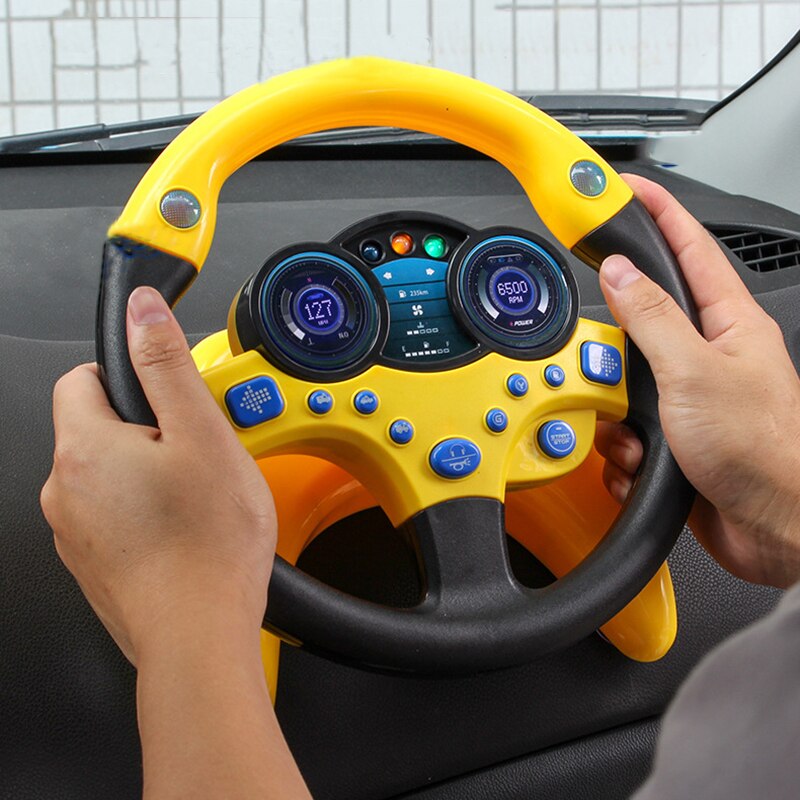 Simulation Steering Wheel With Light Baby Kids Educational Toys Electronic Vocal Toy For Children Christmas