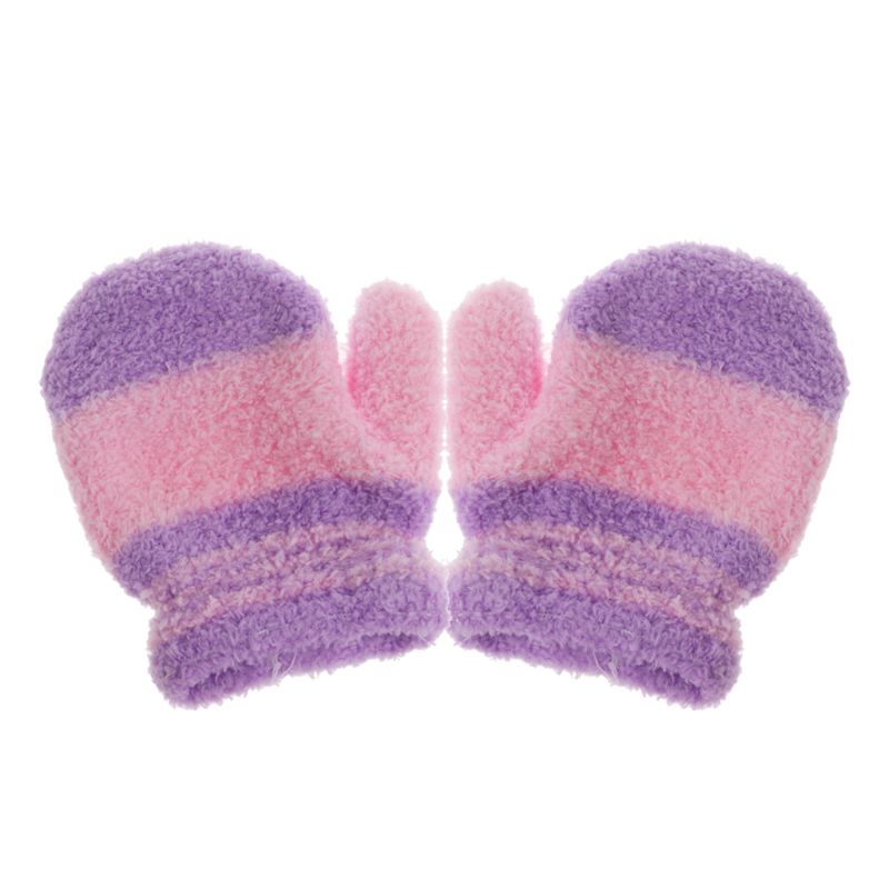 Cute Infant Baby Kid Boys Girls Warm Winter Gloves Toddler Knit Rainbow Mittens nice