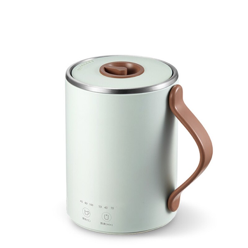 350ml Health Pot Portable Kettle Electric Stewing Soup Cup Tea Maker Porridge Bird Nest Dessert Boiling Cup Office 220V EU: Green / US
