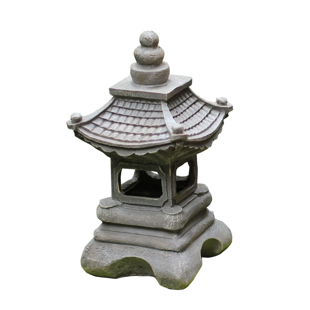 Japanese style Outdoor floor courtyard resin Solar lamp palace lanterns landscape lights home gardening decoration Zen