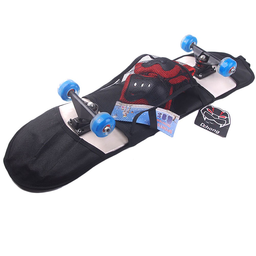 81x21cm Skateboard Shoulder Carrier Adjustable Strap With A Mesh Pouch Portable Skateboard Carry Bag