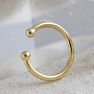 100% 925 Sterling Silver Earrings For Women Chain Twist Double Layer Clip Earrings Cuff Earrings Jewelry Ear Cuff: Gold CE014