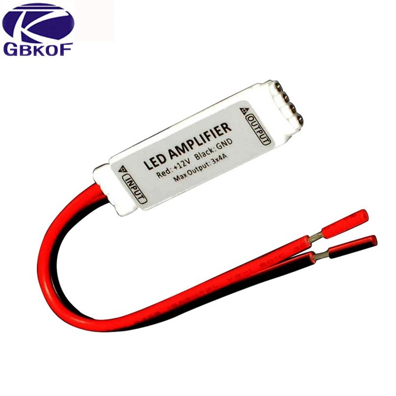 Dc 12V Led Mini Rgb Versterker Repeaters Ingang 144W 4A * 3 Channel Uitgang Voor 3528 2835 5050 rgb Led Strip