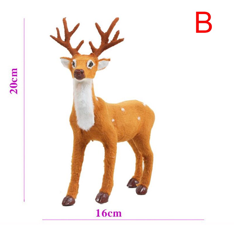 Simulación de Navidad de ciervo, reno, alce, miniaturas de jardín para el hogar, decoración: 30cm