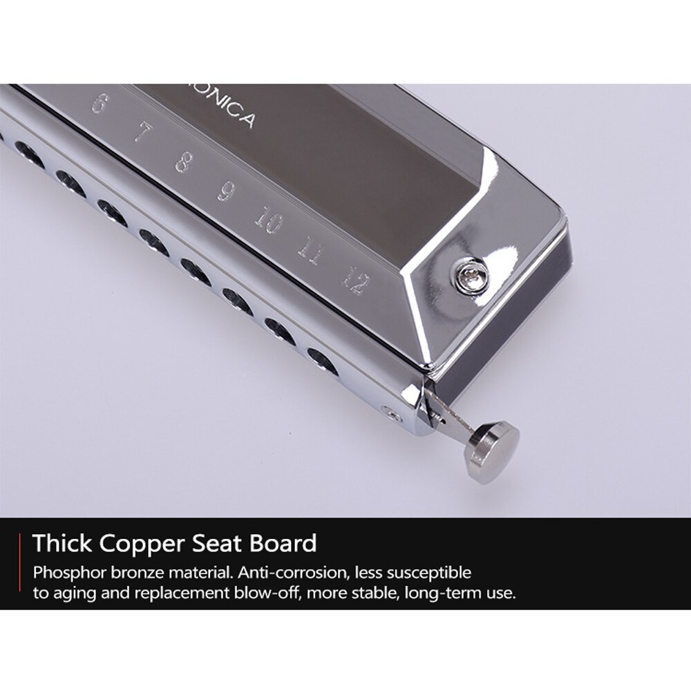 Harmonijka chromatyczna 16 otworów 64 Tony usta organy Instrumentos klucz C profesjonalne instrumenty muzyczne harfa chromatyczna