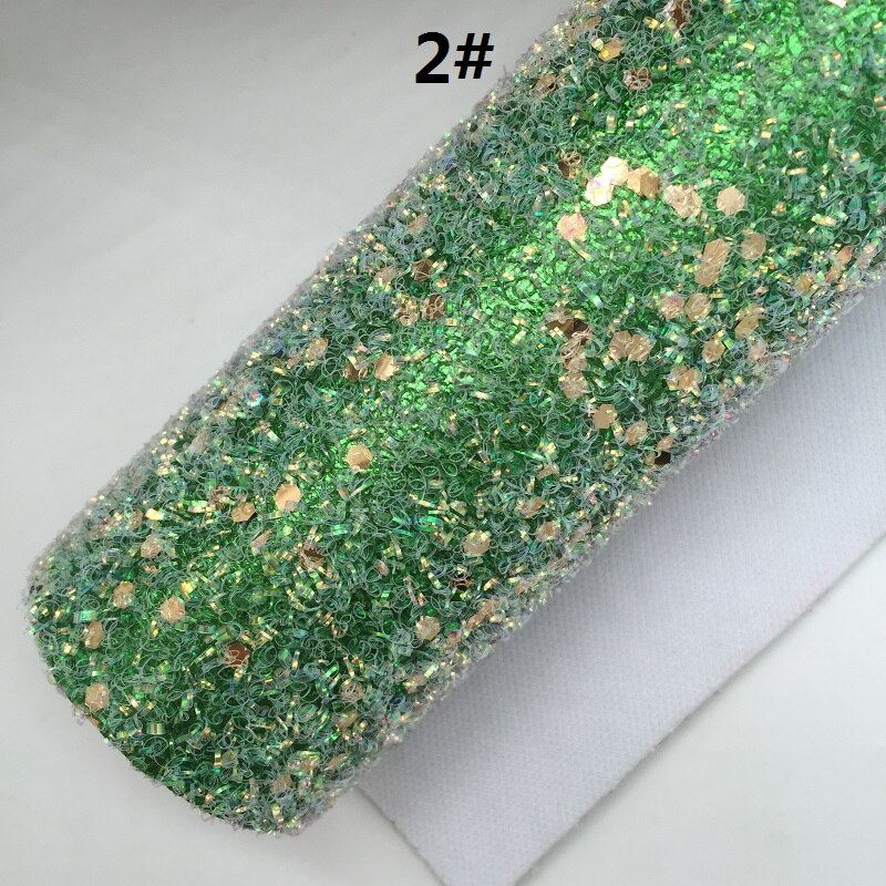 Mini Roll 30x134CM Glitter Fabirc, Chunky Glitter Leer, glitter Leer Roll Voor Maken Bows LEOsyntheticoDIY SK285: 2