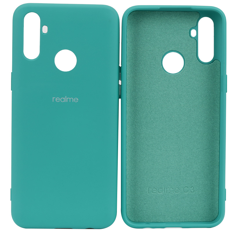 Original Realme C3 Flüssigkeit Silikon Telefon Fall Realme C3 Kamera Schutz Für Realme C3 Glatte Touch Fall: Fruit green