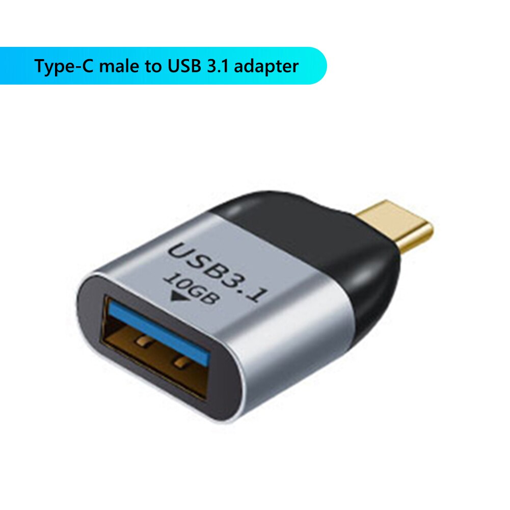 Adaptador macho a hembra, convertidor de enchufe de proyección 4K/8k 60Hz, tipo C a USB 3,1/compatible con HDMI/DP/VGA/Mini DP/RJ45: typec to USB3.1