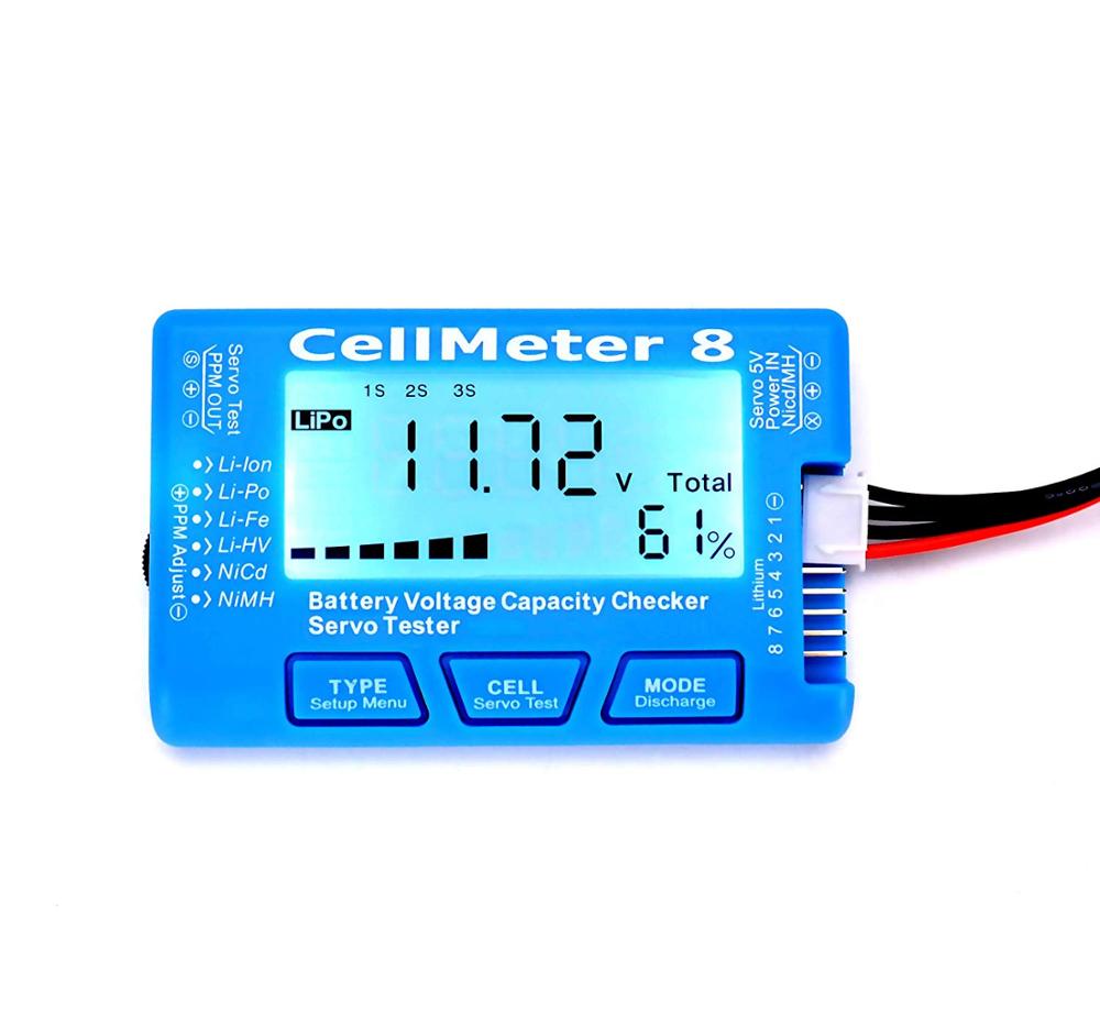 Batterij Tester Rc Cellmeter 8 Cellmeter Digitale Batterij Checker Lcd Controller Detector Batterij Voltage Tester Controleren