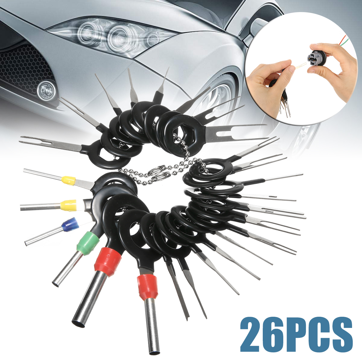 Car Repair Tools 11/18/21/26/36Pcs/set Automotive Plug Terminal Remove Tool Set Car Electrical Wire Crimp Connector Key Pin
