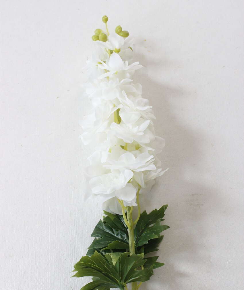 80CM látex Delphinium Jacinto flores artificiales continental PU flores boda simulación flor decoración del hogar: white