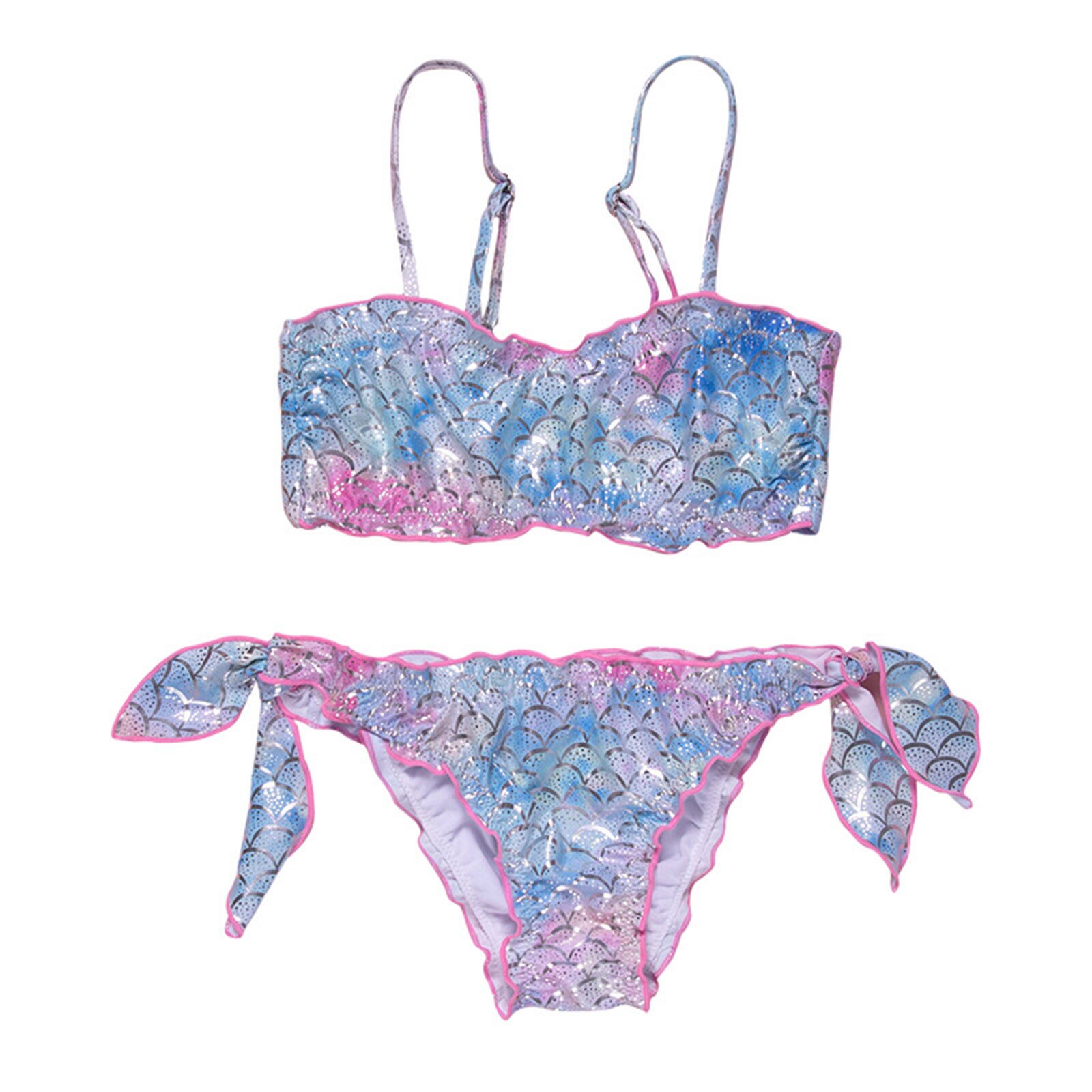 XIXIMAON Baby Bikini Set 3-teilig - Mädchen Bademode Mit Hut 0-24 Monate