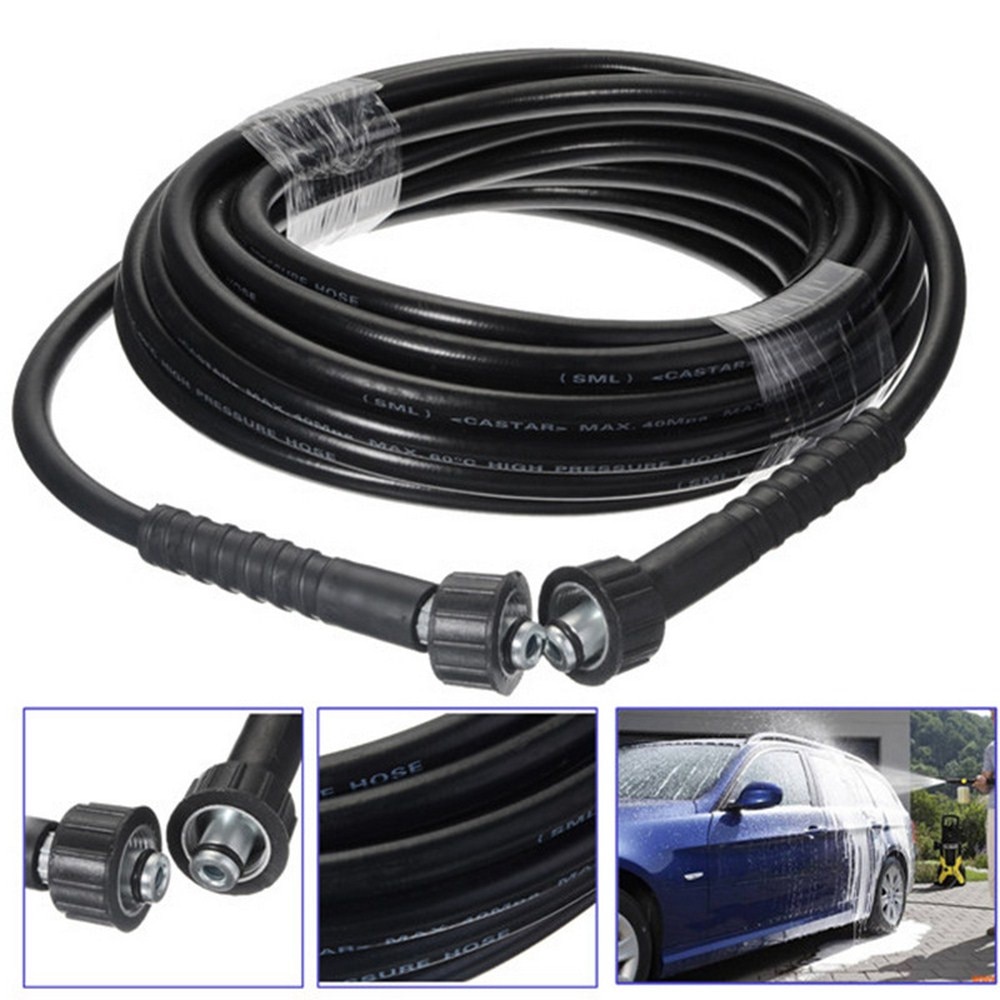 Manguera de chorro de agua de alta presión, Conector de limpieza de tubo para Karcher K2 K3 K4 K5 Series, 5800PSI, 8-20M, M22 X M14